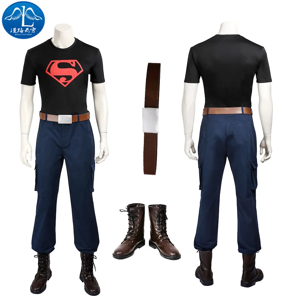 ManLuYunXiao Young Justice Cosplay Costume Superboy Cosplay Costume Men