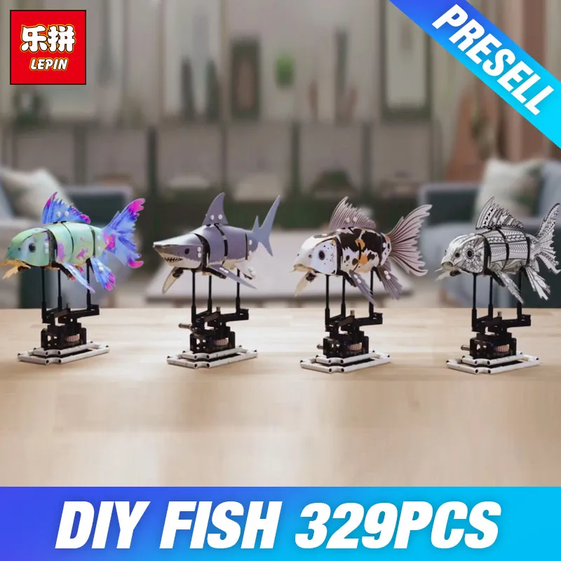 

2018 Lepin 20089 20090 20091 20092 Creative Toys The DIY Forma Fish Set Building Blocks Bricks Kit Children Toys Christmas Gifts