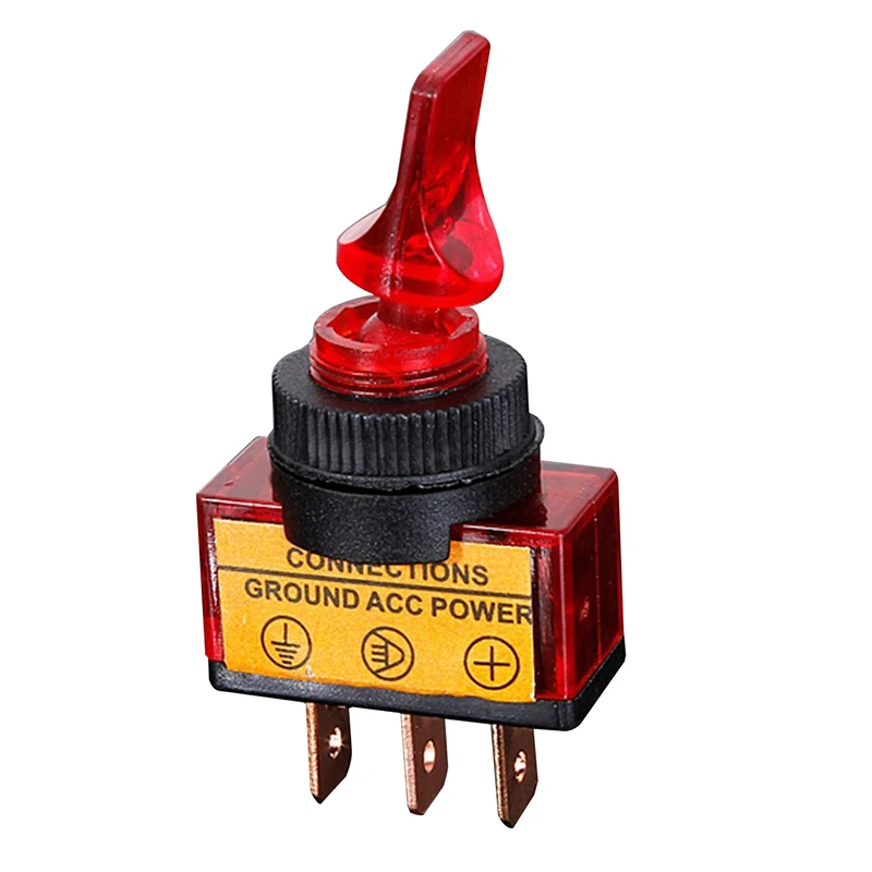 12V 20A с подсветкой легко снимаются тумблер SPST переключатель автомобилей Ван тире