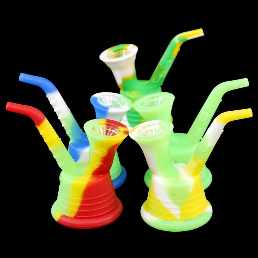 

smoking pipes with glass bowl silicone hand pipes oil rig tobacco pipe a silicone