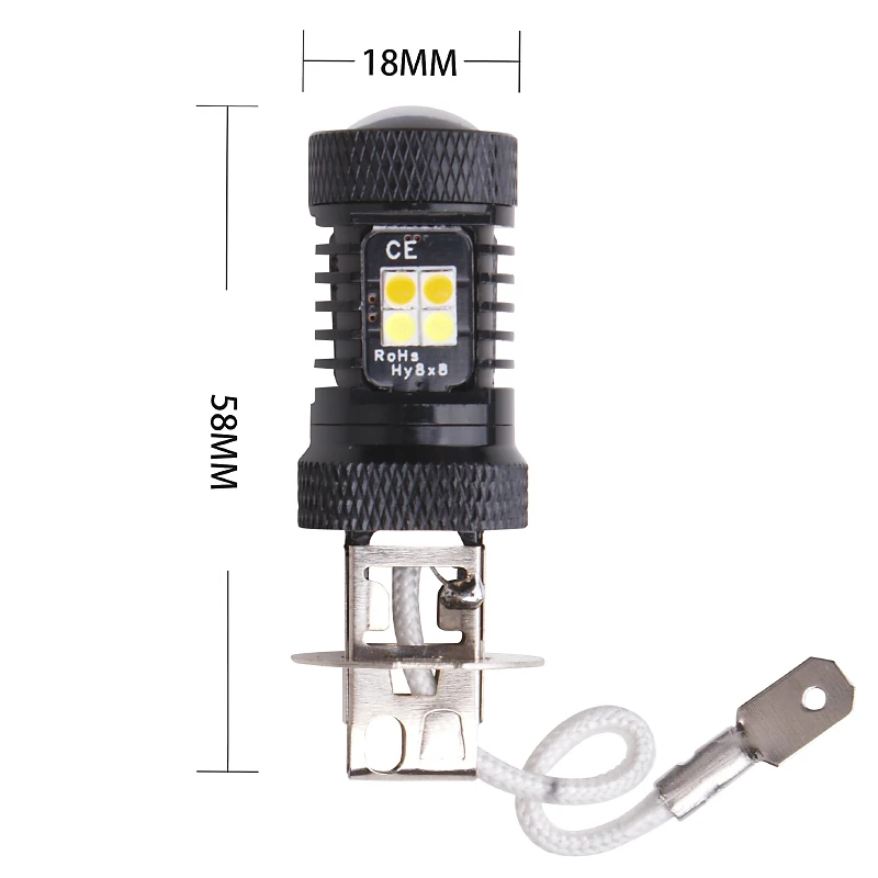 RXZ 2pcs H3 светодиодный высокой мощности 3030 светодиодный s 16smd для автомобильных противотуманных фар Дневные ходовые огни лампы DRL двойной цвет белый/янтарный переключаемый