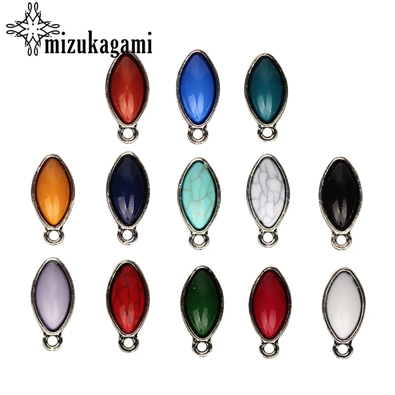 

10pcs/lot Silver Alloy Stud Earrings Olive Shape Earring Base Earring Connector For DIY Jewelry Making Finding Accessories