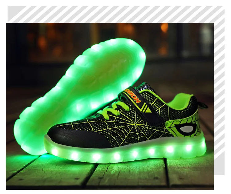 children's shoes for sale Green Pink USB New Charging Basket Led Children Shoes With Light Up Kids Casual Boys&Girls Luminous Sneakers Glowing Shoe enfant best children's shoes