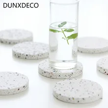 Dunxdeco подставка для кофейной чашки комплект мраморность мозаика геометрические круглая подставка под прибор аксессуары для регистрации Современная Nordic Простой Art Decor 2 шт