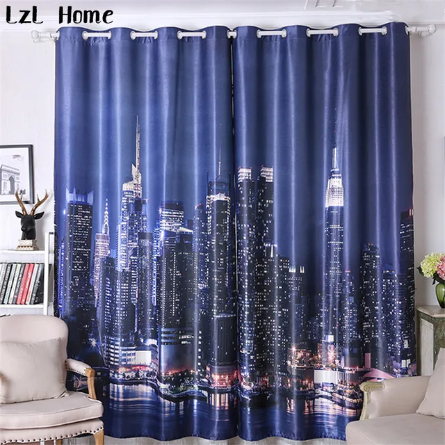 Lzl Home Hot Modern City Night View Window Curtains Luxury Hotel Lzl Home Hot Modern City Night View Window Curtains Luxury Hotel Paris Architecture Living Room