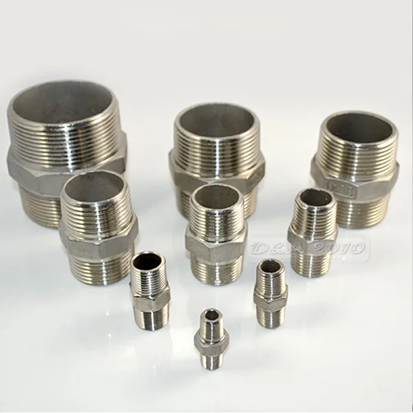 1/8 &quotMale x 1/8&quot Male Шестигранная ниппель из нержавеющей стали SS304 резьбовые фитинги