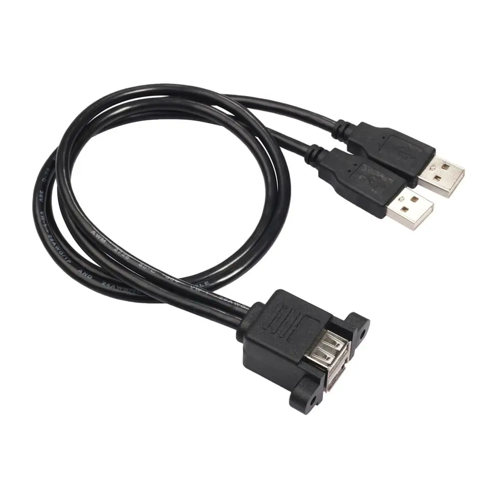 Двойной USB 2 0 Удлинительный кабель 1 гнездо панель крепление на A Мужской 5 m