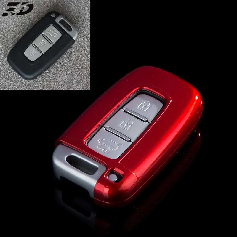 Чехол для ключей автомобиля Abs, подходит для hyundai Ix35 Verna Tucson Elantra, чехол для ключей автомобиля Kia K3 K3S K4 K5 Sportage Sorento, брелок - Название цвета: smart key red