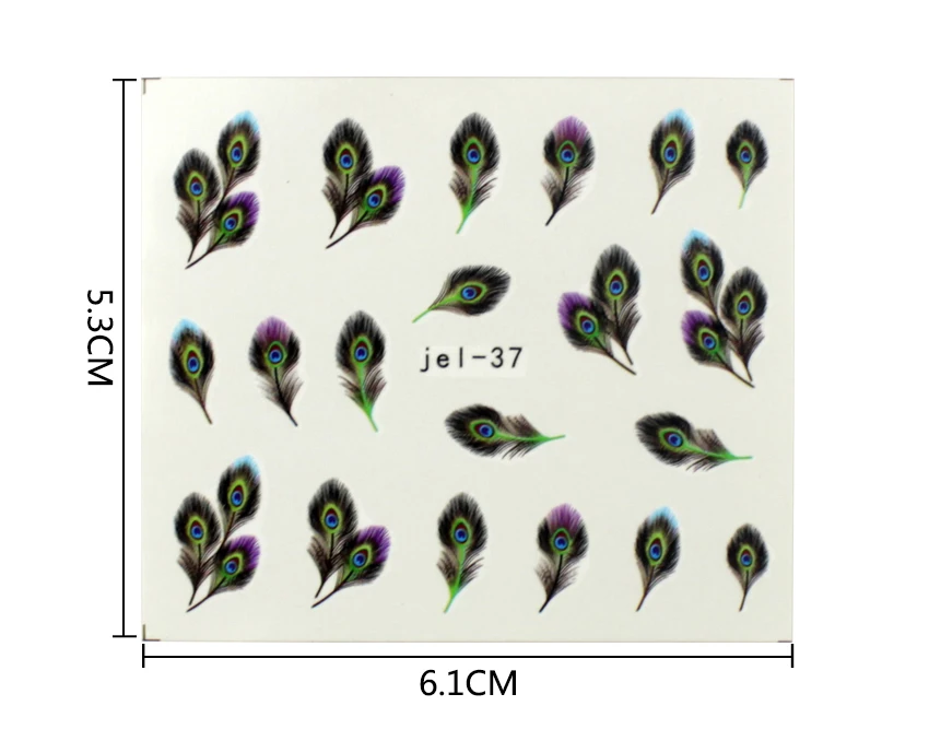 Tignish 48 листов/партия Смешанные Цветочные перьевые переводные наклейки для ногтей Переводные картинки художественные кончики украшения маникюрные стикеры на ногти
