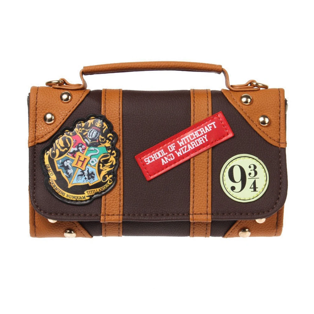 

Offical Harry Potter Hogwarts PU Chain Crossbody bag Small shoulder bag shoulder bags Dual function of tote bag