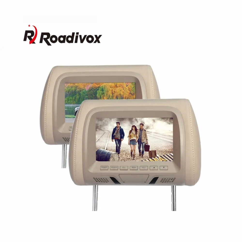 

7 inch TFT LED Screen Pillow Monitor General Car Headrest Monitor Beige/Gray/Black color AV USB SD MP5 FM Speaker SH7038-MP5