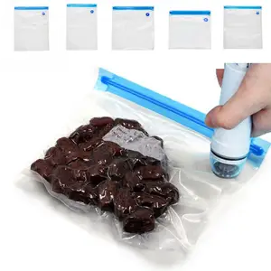 Новый 5 шт. насосный Тип PE вакуумный упаковщик пищевых продуктов пакеты запайки кухня хранения упаковка многоразовый мешок - изображение