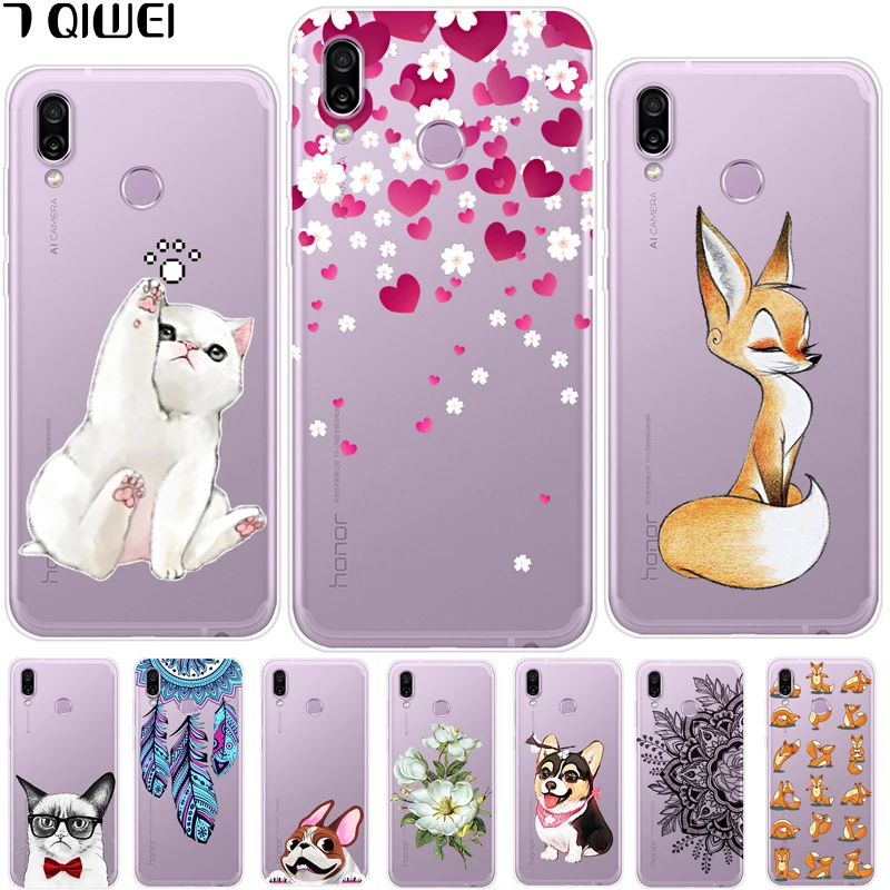 

6.3'' For Huawei Honor Play Case Silicone Soft TPU Back Cover For Huawei Honor Play Case COR-L29 HonorPlay Cool Animal Funda