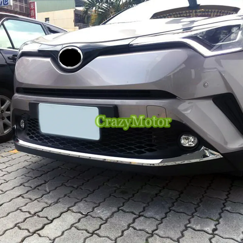 

For Toyota C-HR 2016 2017 ABS Chrome Front bumper cover trim accessories car styling 1pcs