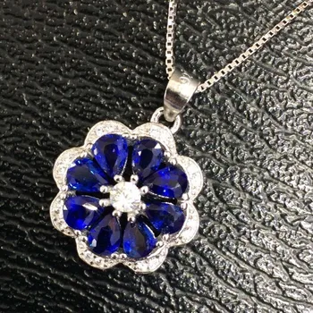 

Collares Qi Xuan_Natural Blue Fashion Flower Pendant Necklace_Real Necklace_Quality Guaranteed_Manufacturer Directly Sales