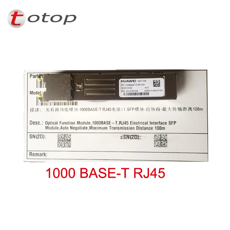 

Original and new Hua wei SFP-1000BaseT Electrical Module-SFP-GE-Electric Interface Module (100m, RJ45)