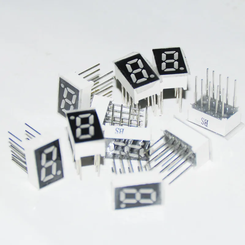 

20pcs LED Display 7 Segment Module Tube 1BIT Blue 0.32inch Common Cathode 0.32" 1 Digital Seven-Segment LED Display Module