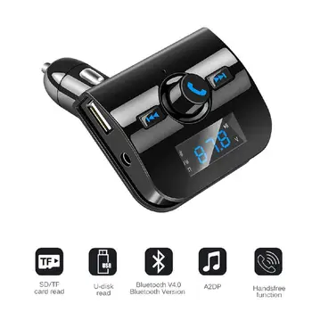 

Adeeing Handsfree Car Kit Wireless Bluetooth FM Transmitter LCD MP3 Player USB Charger Bluetooth FM transmitter r30