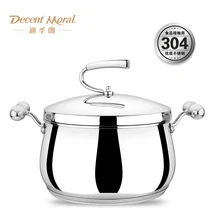 Приличный moral Inston стиль сияющий из нержавеющей стали капсулированный запас двойной слой супа и кастрюли-пароварки 304 пищевой