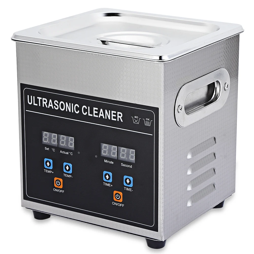 Stainless Steel Ultrasonic Cleaner 2L Ultrasonic Jewelry Cleaner for