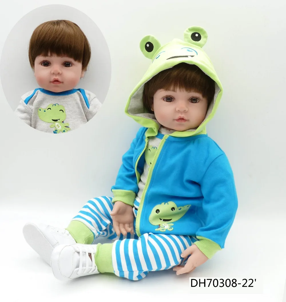 

Pursue 24"/60 cm Baby Soft Floppy Body Reborn Doll Lifelike Big Prince Doll Frog Prince Vinyl Real Life Toddler Toy Doll Weight