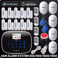2018 Kerui IOS Android APP Wireless GSM Alarm System TFT Color Display Autodial Text Burglar Intruder Security Alarm Door Open