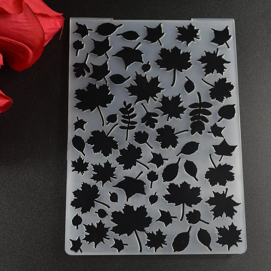 

Maple leaves plastic embossing folder for card making stationary paper crafts stencil cutting die background