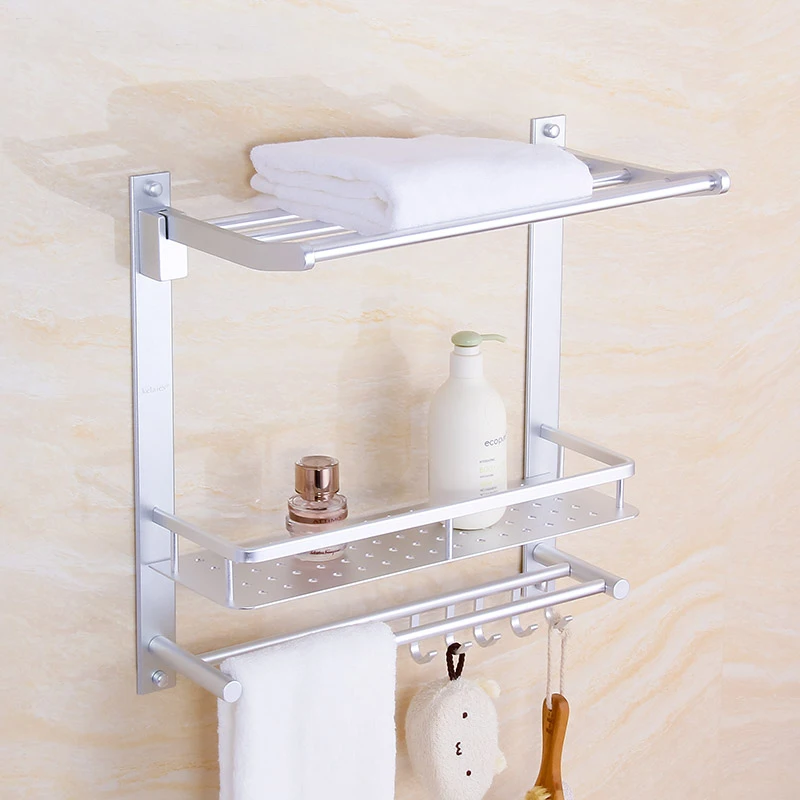 

Space aluminum rack bathroom hardware accessories bathroom towel rack multi-function storage Towel rack LO531039