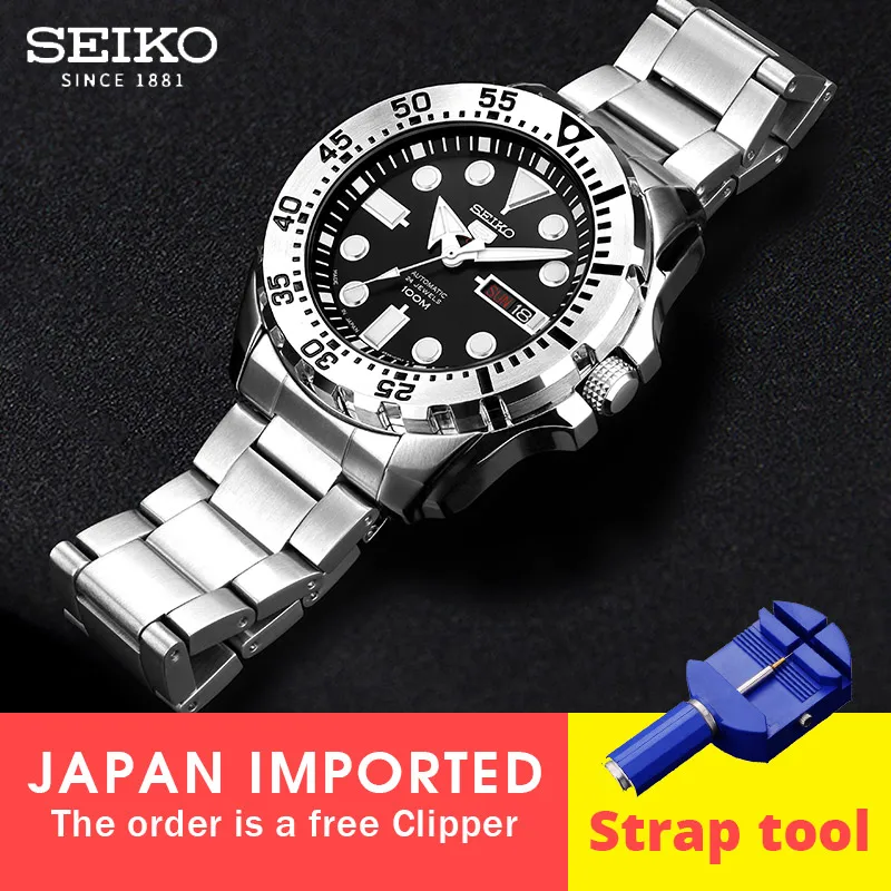 

100% Original SEIKO 5 Automatic Watch Stainless Steel 100m Diving Sport Mechanical Wristwatches Week/Day Display Global Warranty