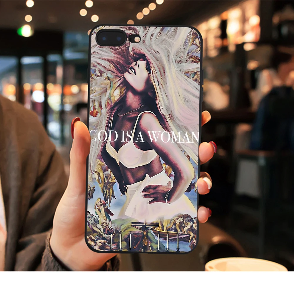 Ariana Grande God is a woman чехол для телефона для iphone X XR XS Max 8 7 6s 6 Plus 5S God is a woman черный мягкий силиконовый чехол для iphone x