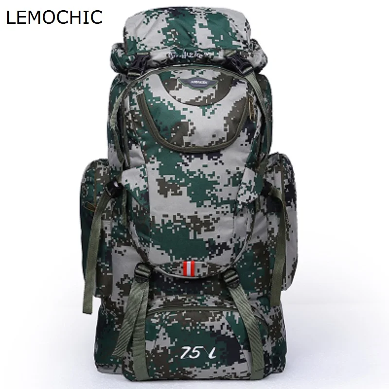 

LEMOCHIC High quality professional male women bag capacity outdoor sports climbing backpack camping canvas hiking rucksack