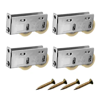 

Uxcell 4pcs/set Stainless Steel Shell Electroplating Finish U Groove Double Wheel Pulley 27.5mm Dia for Sliding Door Window
