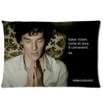 TV Series Sherlock Benedict Cumberbatch Custom pillows case 20x30 (one side) printed Pillowcase decorate pillow cover-PC002 | Дом и сад