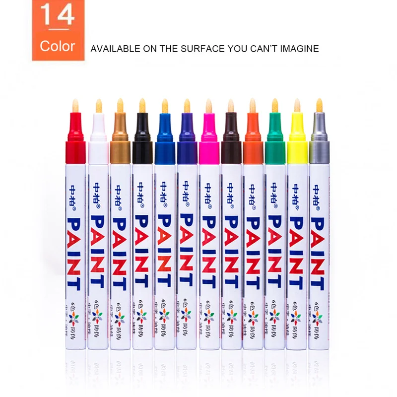 

Waterproof Car Rubber Tyre Tire Tread Metal Permanent Paint Marker Auto Oily Marker Painting Pen Paint Care Car Paint Repair