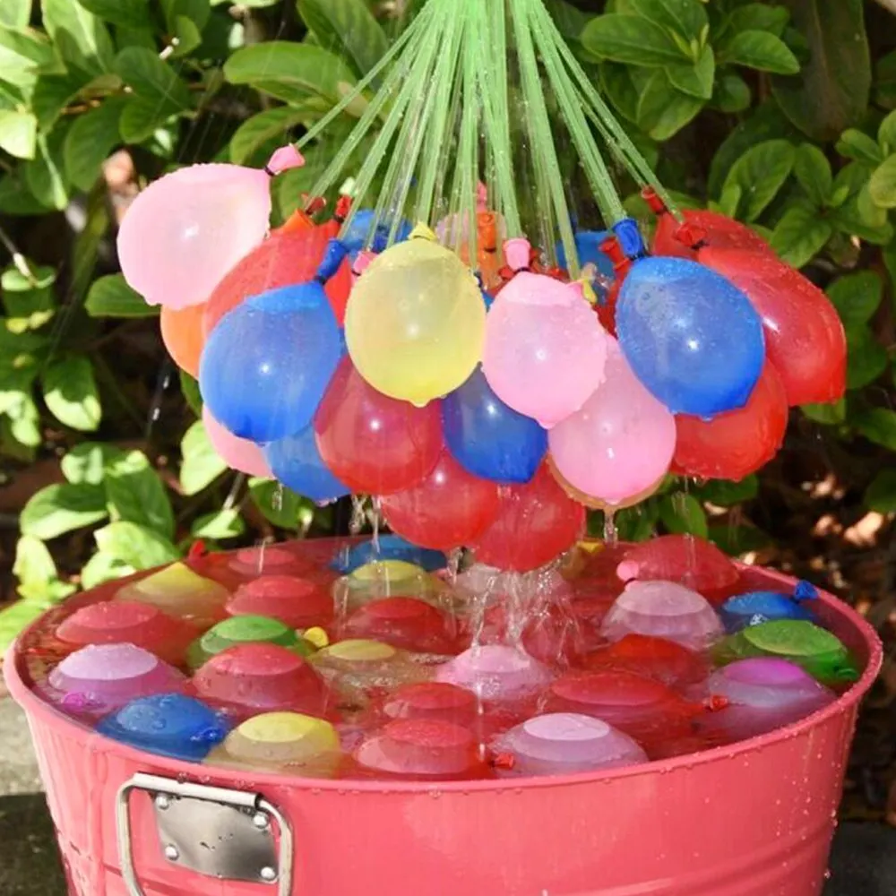 

111pcs water balloon pump filled with magic balloons funny summer outdoor beach pool game war party children gift toys