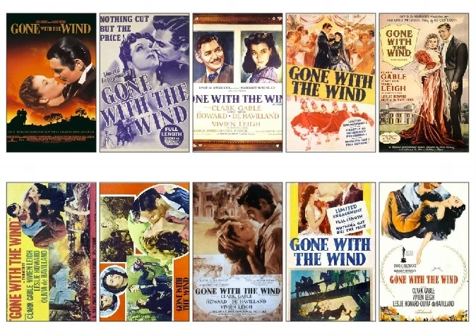 

10 pcs/lot Gone With The Wind Movie Poster Surrounding Souvenir Card Sticker DIY Decoration Post It Planner Stickers 1056