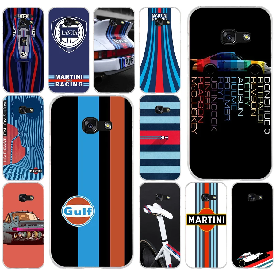 

143FG Martini Racing Colores Soft Silicone Tpu Cover phone Case for Samsung a3 2016 a5 2017 a6 plus a7 a8 2018 s6 7 8 9
