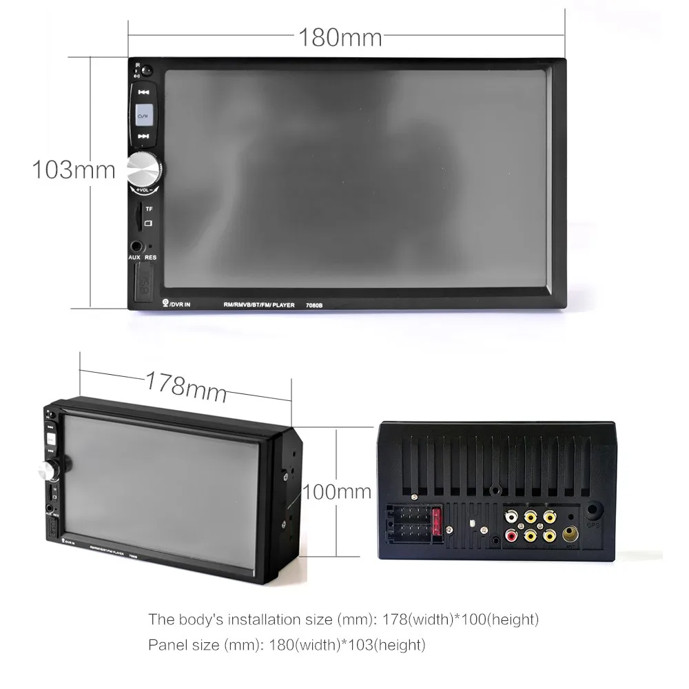 7 дюймов HD TFT экран Автомобильный Радио bluetooth MP3 MP4 MP5 12 в аудио плеер автомобиля стерео Поддержка камеры заднего вида TF/SD 1 DIN