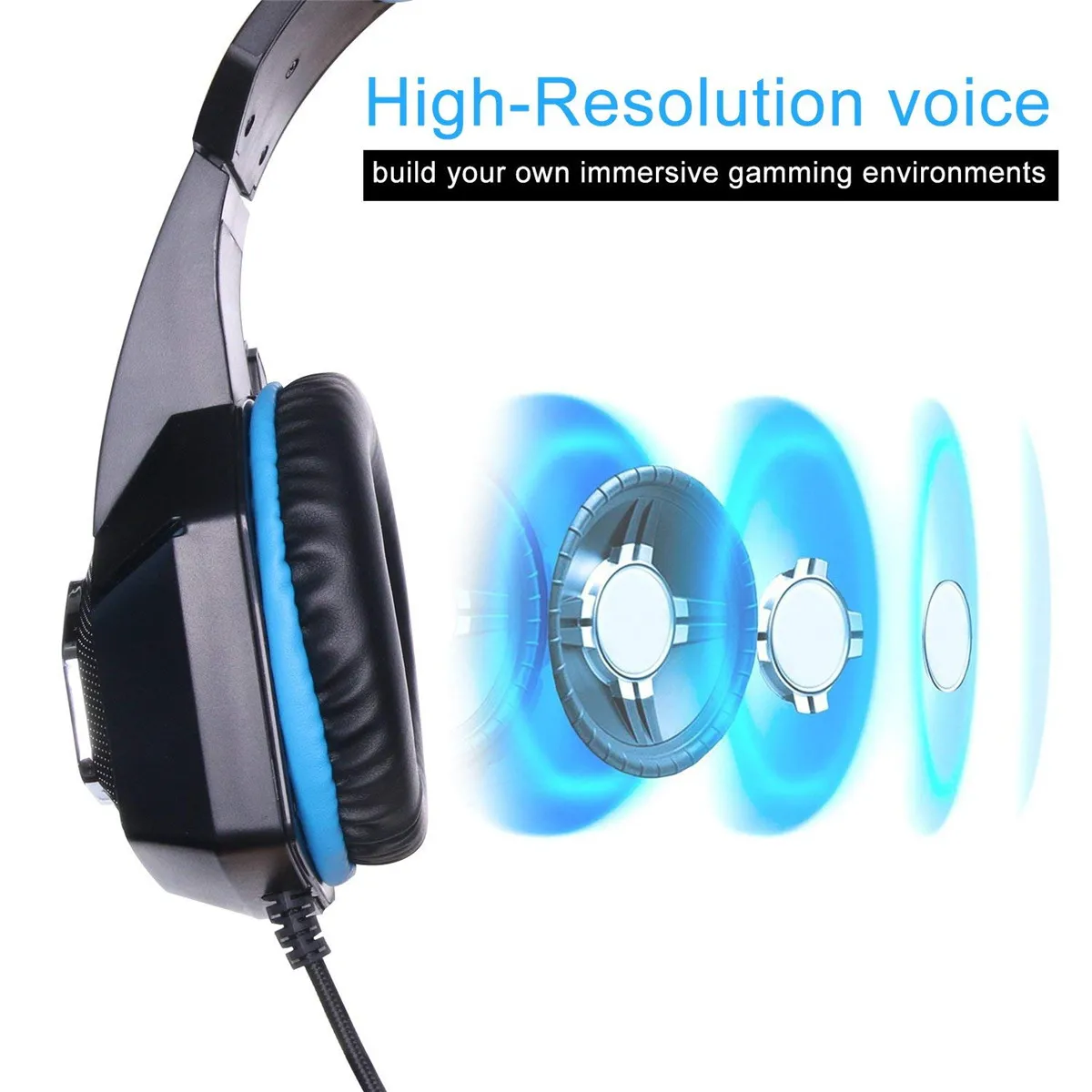 Hunterspider V1 стерео игровая гарнитура объемный звук наушники с микрофоном светодиодный светильник для PS4 ПК ноутбук+ игровая мышь мыши коврик