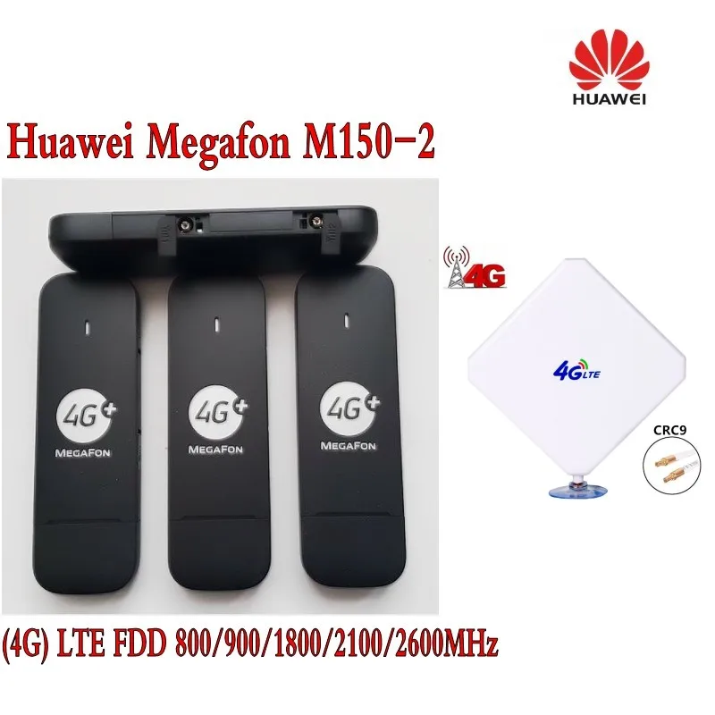 Huawei Unlocked E3372 LTE/4G 150 Mbps USB Dongle Modem +CRC9 CONNECTOR 35DBI 4G EXTERNAL ANTENNA BOOSTER SIGNAL A 4g antenna 35dbi wcdma lte booster ts9 connector 2m cable unlocked huawei e3276s 150 lte usb modem huawei e3276 cat4 lte 4g 150
