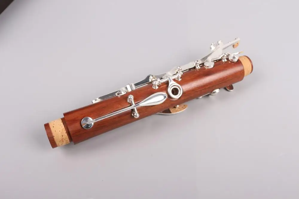 YInfente Professional Clarinet Rosewood Body Silver Plated Key B-flat 17 key Bb Sweet Sound