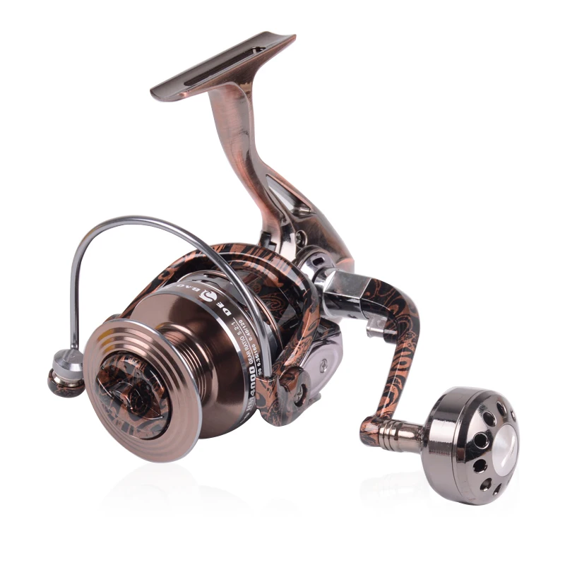 12+ 1BB рыболовная спиннинговая катушка для карпа с металлической отделкой левый и правый ручка для рыбалки в соленых водах, воблер(Wobbler) катушки GH1000 GH6000 5,2: 1 tjz