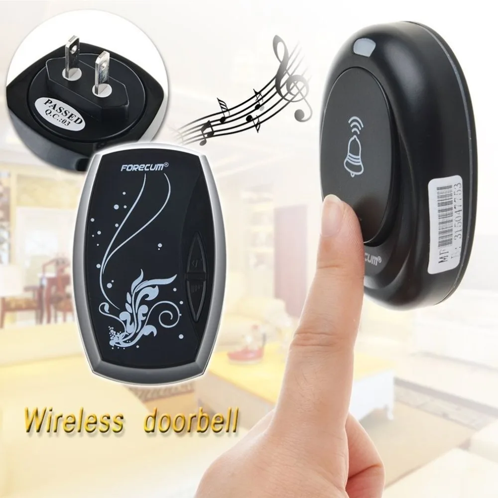 

Deurbel DoorBell Plug-in Type Wireless Doorbell with 36 Chimes Single Receiver Cordless Smart Home Waterproof Door Bells