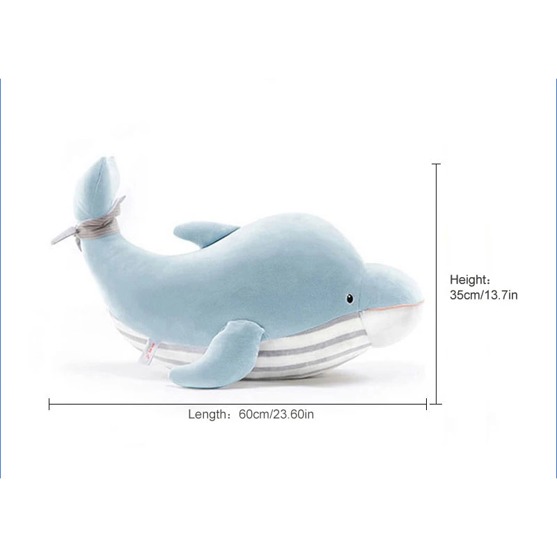 Niuniu Daddy Dolphin Акула КИТ 60 см кукла море пляж животное плюшевая игрушка большая
