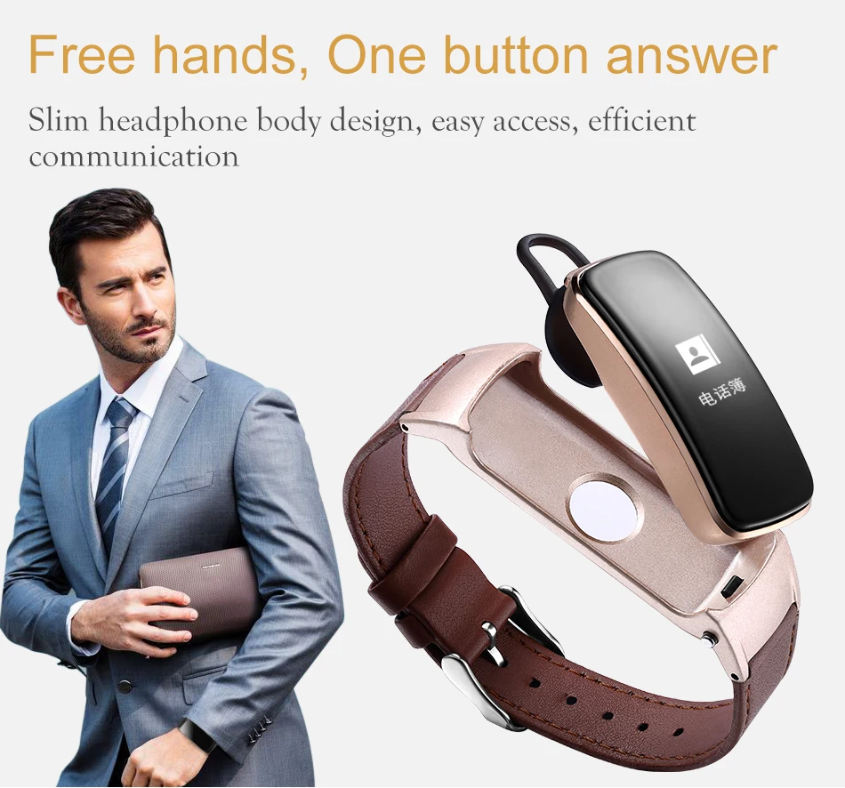 

Timethinker B3 Plus Smart Wristband Bracelet Bluetooth Call Answer Fitness Tracker Blood Pressure Heart Rate Monitor Smartband