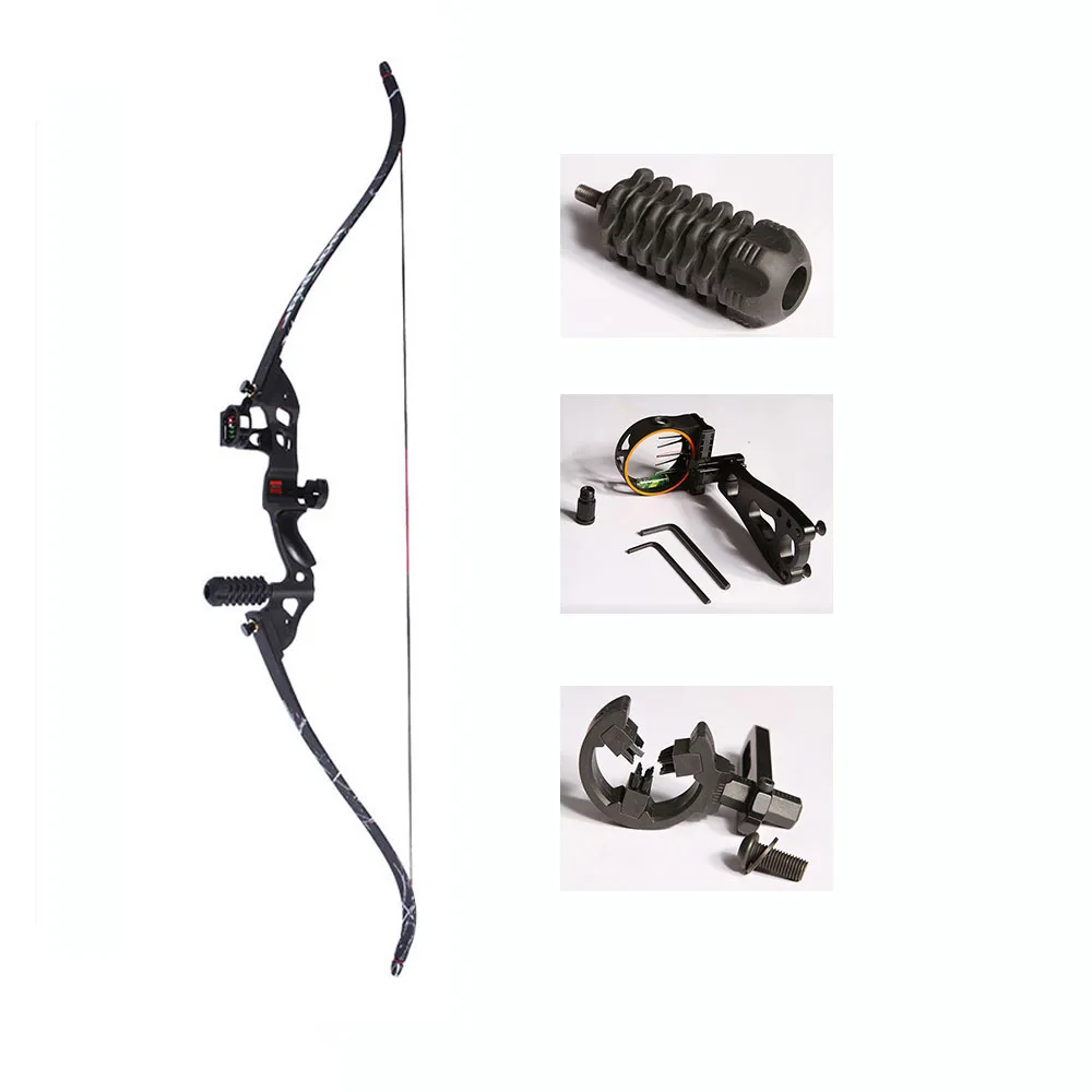 

JANDAO ZYLG Metal Riser Takedown Recurve Hunting Bow Right Hand Black Riser Bow Length 60