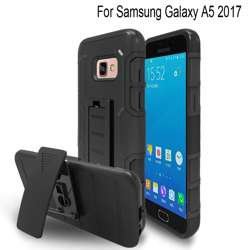 

Military Armor Case for Samsung Galaxy A5 2017 Case A520 5.2 inch Hybrid Shockproof Case for Samsung A5 2017 Case + Belt Clip
