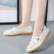 ISHOWTIENDA Comfortable walking Shoes breathable Summer Single Shoes Hollow Flat Casual Shoes Peas Casual Shallow Shoes#g4
