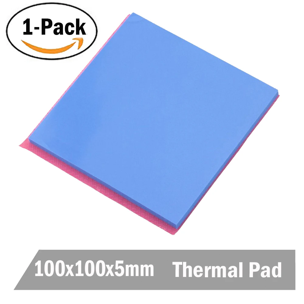 

1PCS Gdstime 100x100x5mm 100mm Heatsink Blue Thermal Pad Conductive Paste Compound Silicone Pad Pads