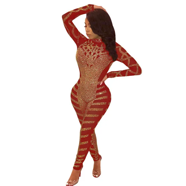 Luxury Rhinestone Sparkly Jumpsuit 4